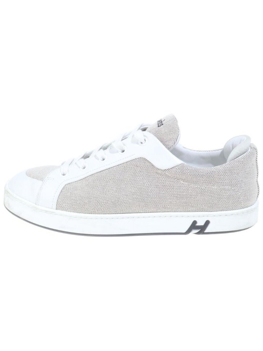 Hermes Low-Cut Sneakers Kid Signature Beige White